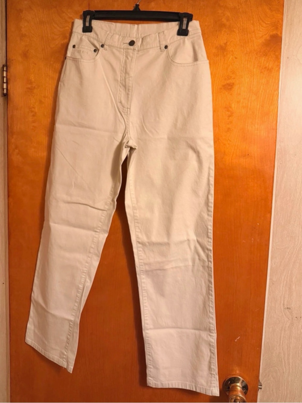 Blue Willi's Cream High-Rise Straight Jeans